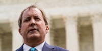 Texas Attorney General Ken Paxton outside the Supreme Court on April 26, 2022.