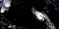 Hurricane Nigel over the Atlantic Ocean.